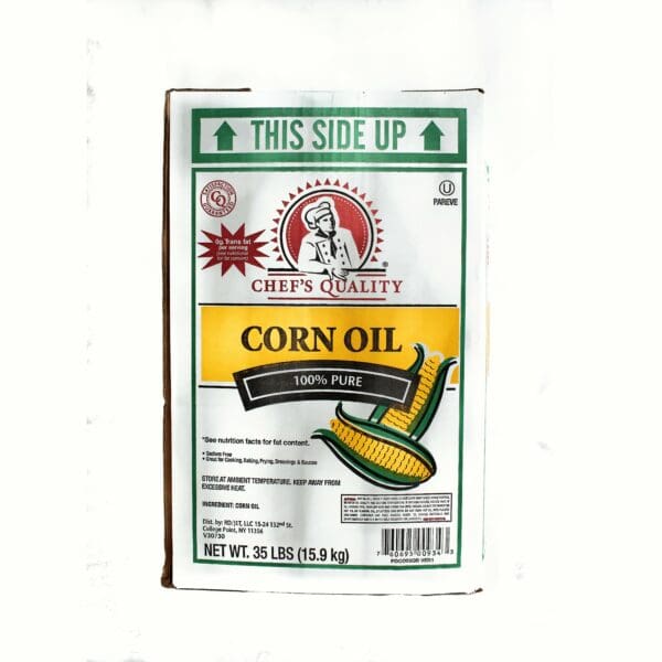 A package of corn oil is shown.
