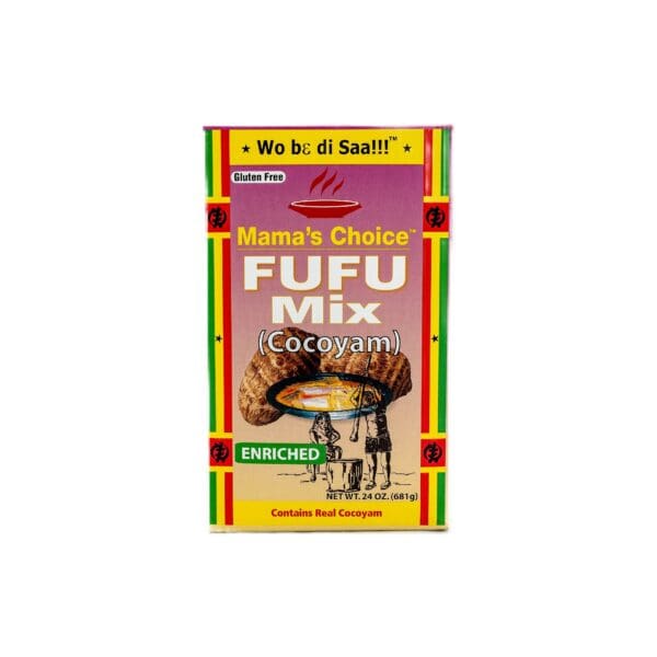 A box of fufu mix is shown in this picture.