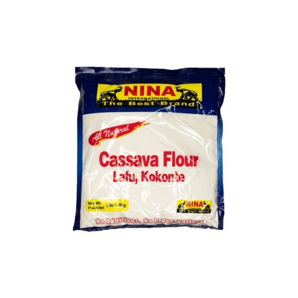 A bag of flour is shown with the name of nina.
