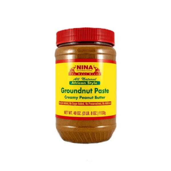 A jar of peanut butter is shown.