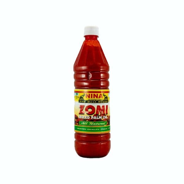 A bottle of chili sauce with a white cap.
