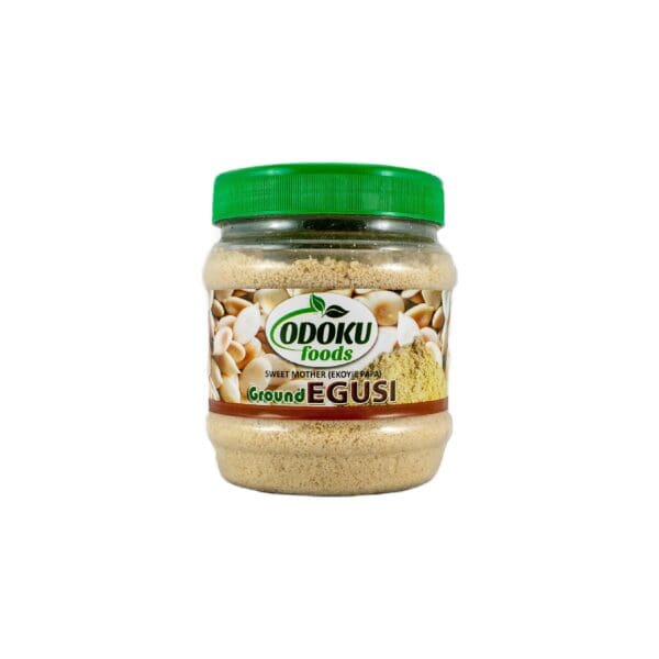 A jar of food with some type of nut spread.