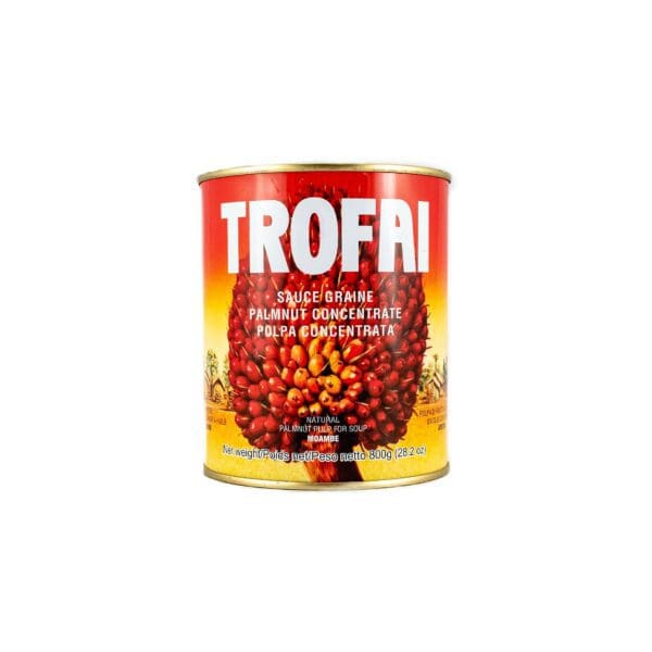 A can of trofii beans is shown.