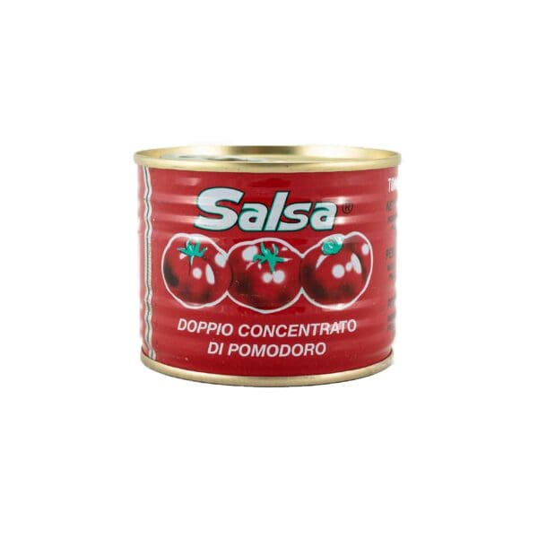 A can of salsa is shown on a white background.