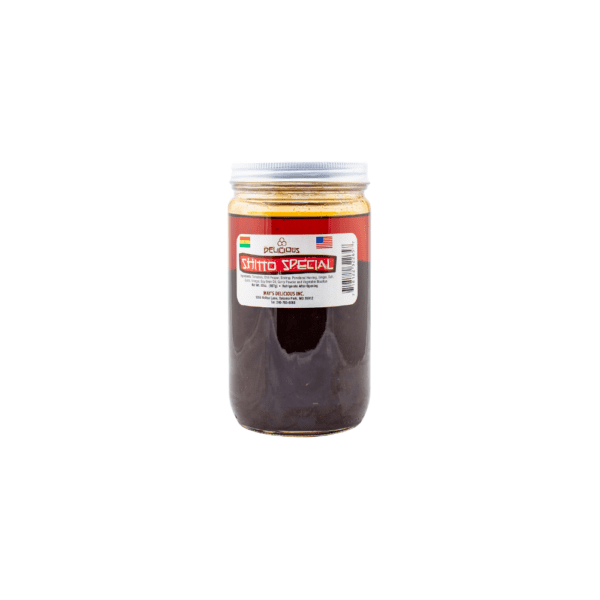 A jar of black beans on the side.